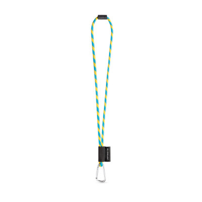 SET Lanyard TUBE Long (Ø 7 mm) with D-shape carabiner 55 mm and safety lock Ø 7 mm